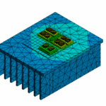 3D FEA model of a cooling system