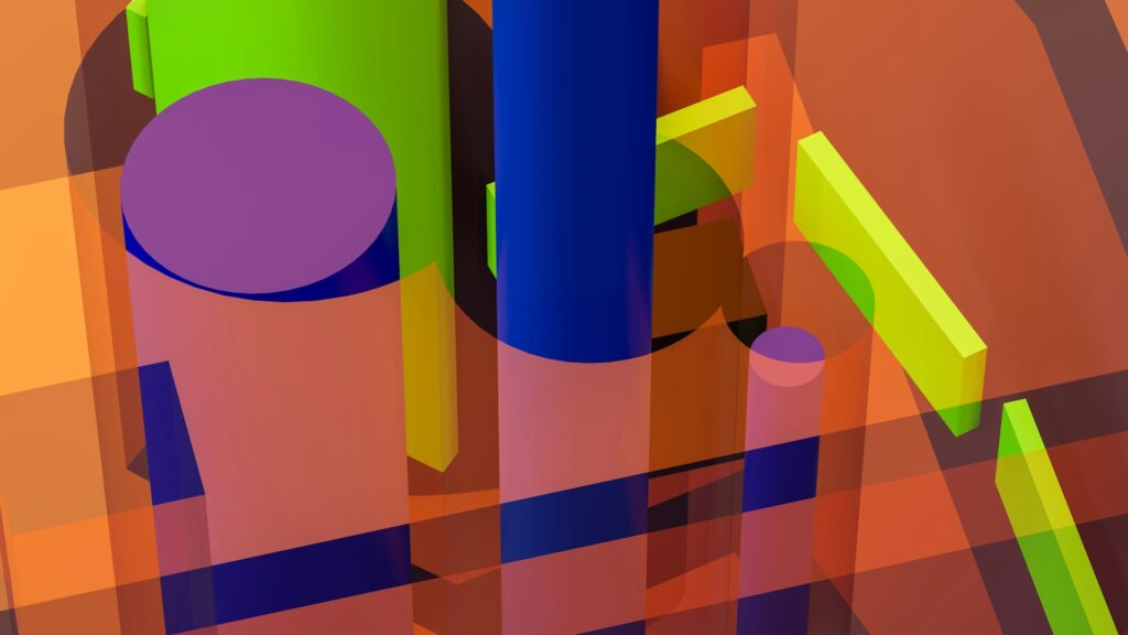 CFD Simulation vs Physical Testing: When Simulation Is the Better Choice - Abstract geometric shapes with transparency