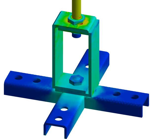 FEA analysis of a bolted joint under stress
