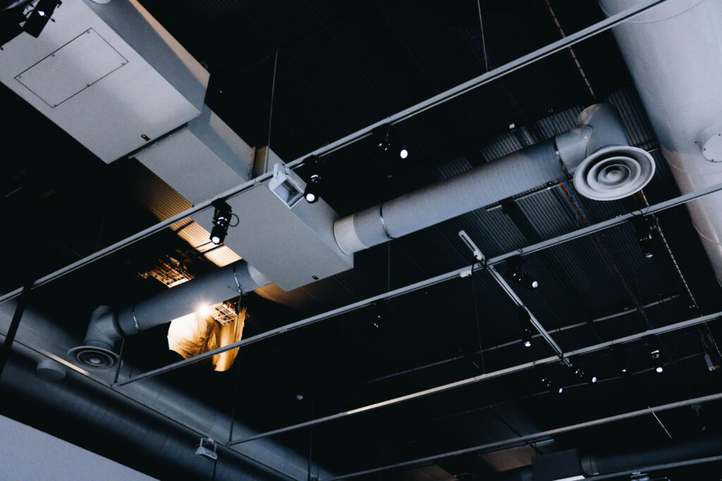 EC Fan Retrofit - Industrial ceiling ductwork and vents